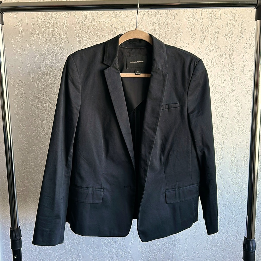 Banana republic so 14 cotton blazer